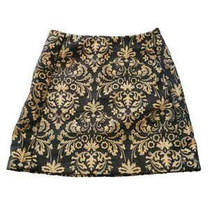 Urban Outfitters Black & Gold Brocade Mini Skirt Woman's Size XS jj3571